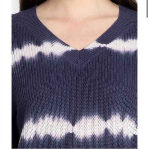 Johnny Was Tie Dye Pullover Knit Sweater Indigo M - Picture 3 of 14